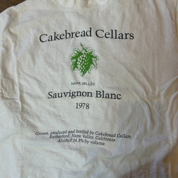 Cakebread Cellars Vintage Sauvignon Blanc Vintage 1978 Single Stitch T shirt - Picture 4 of 8